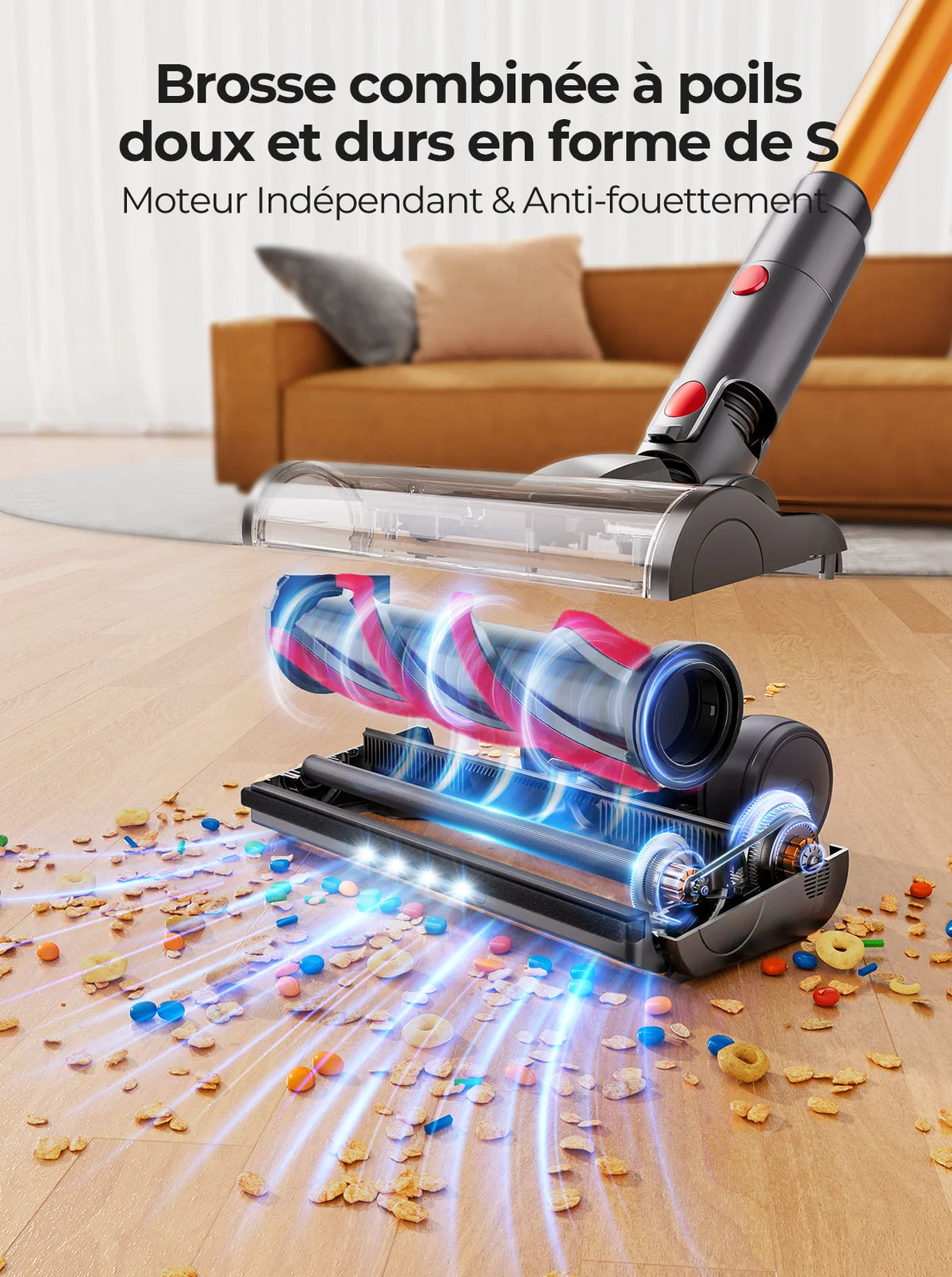 Aspirateur Sans Fil Puissant - Aspirateur Balai Autonomie 90 Minutes