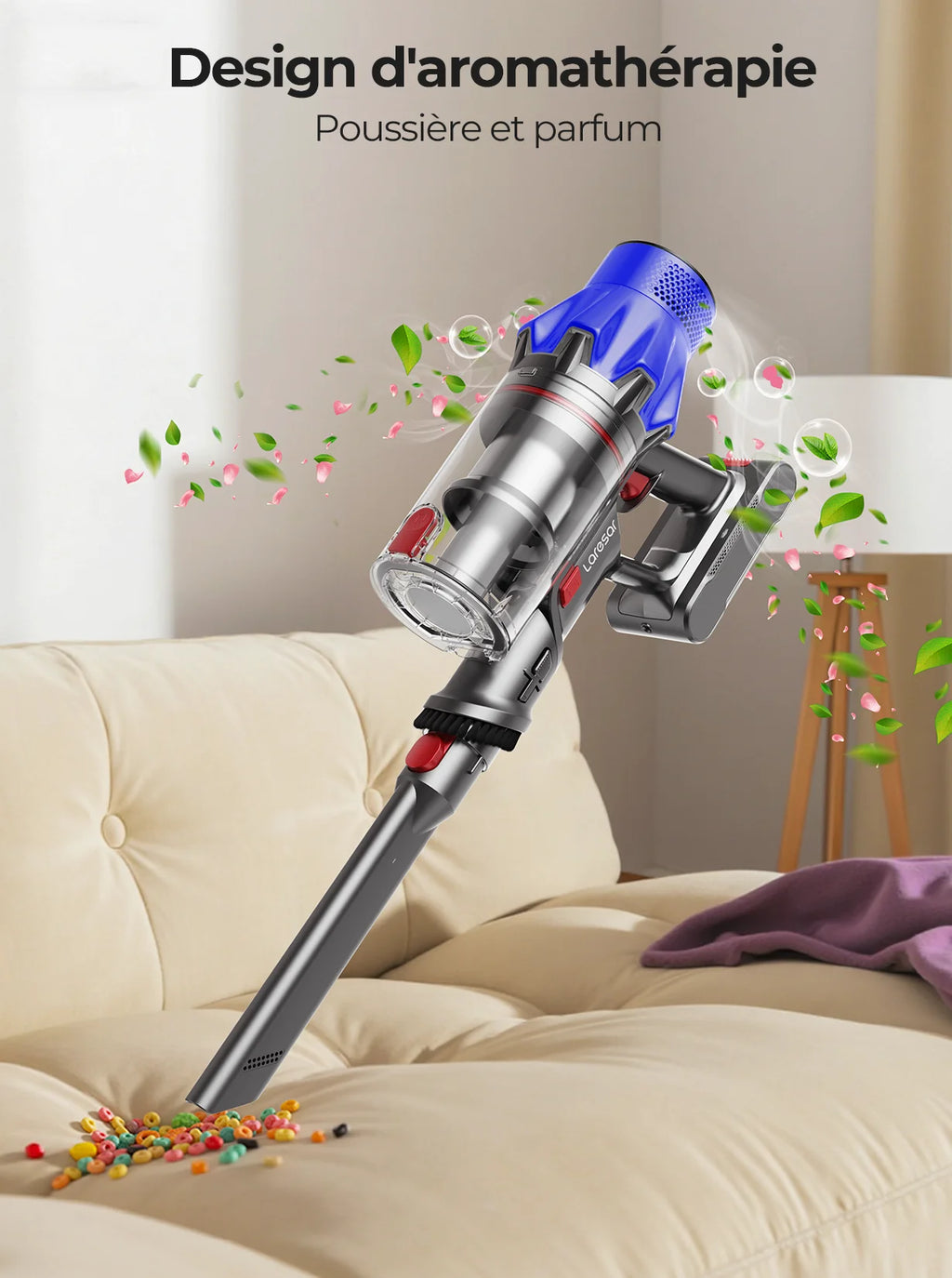 Aspirateur Sans Fil Puissant - Aspirateur Balai Autonomie 90 Minutes
